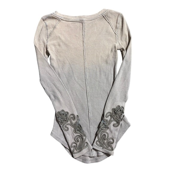 Free People Masquerade Cuff Long-Sleeve Thermal Top Ombré Sz S - Picture 12 of 12